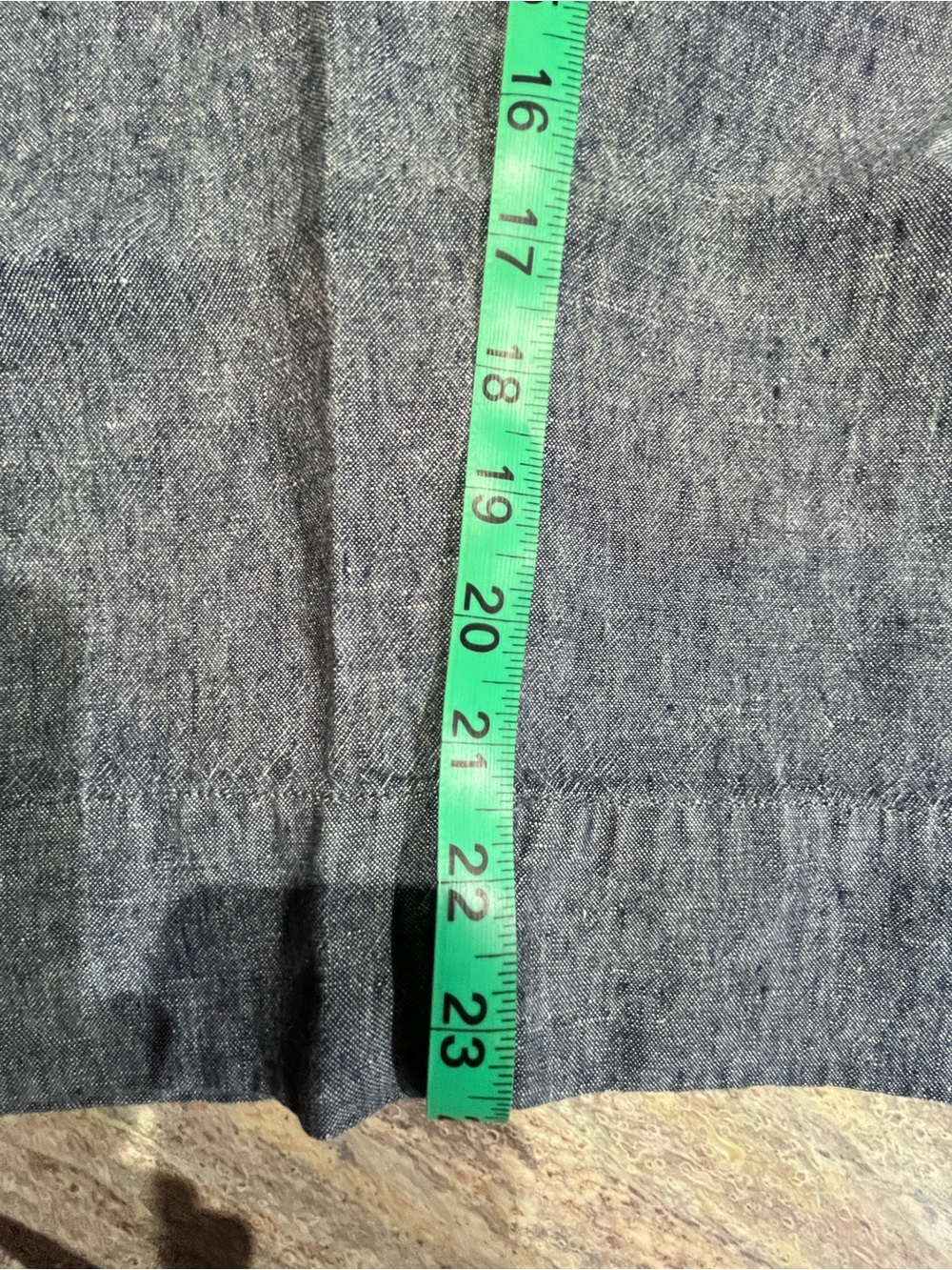 J. Jill XL Navy Blue Pure Linen Cropped Pants EUC - Picture 9 of 10
